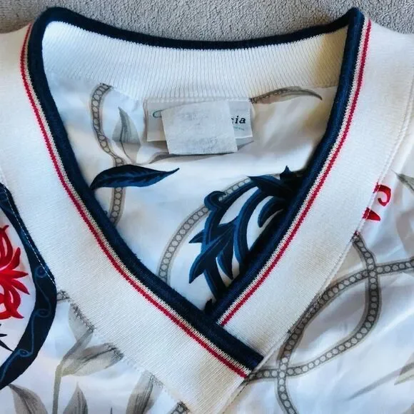 Vintage Marcia Silky V-Neck Sweater Blouse - Picture 4 of 10